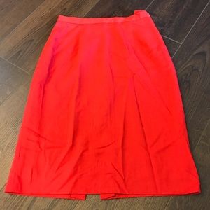 Rena Rowan Knee Length Red A-Line Skirt